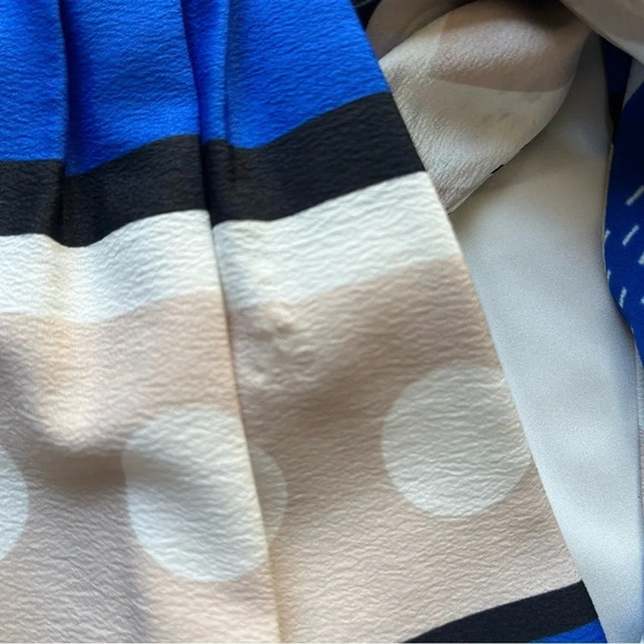 ELIZA J long maxi Halter Dress blue cream tan black 2 - Picture 12 of 14